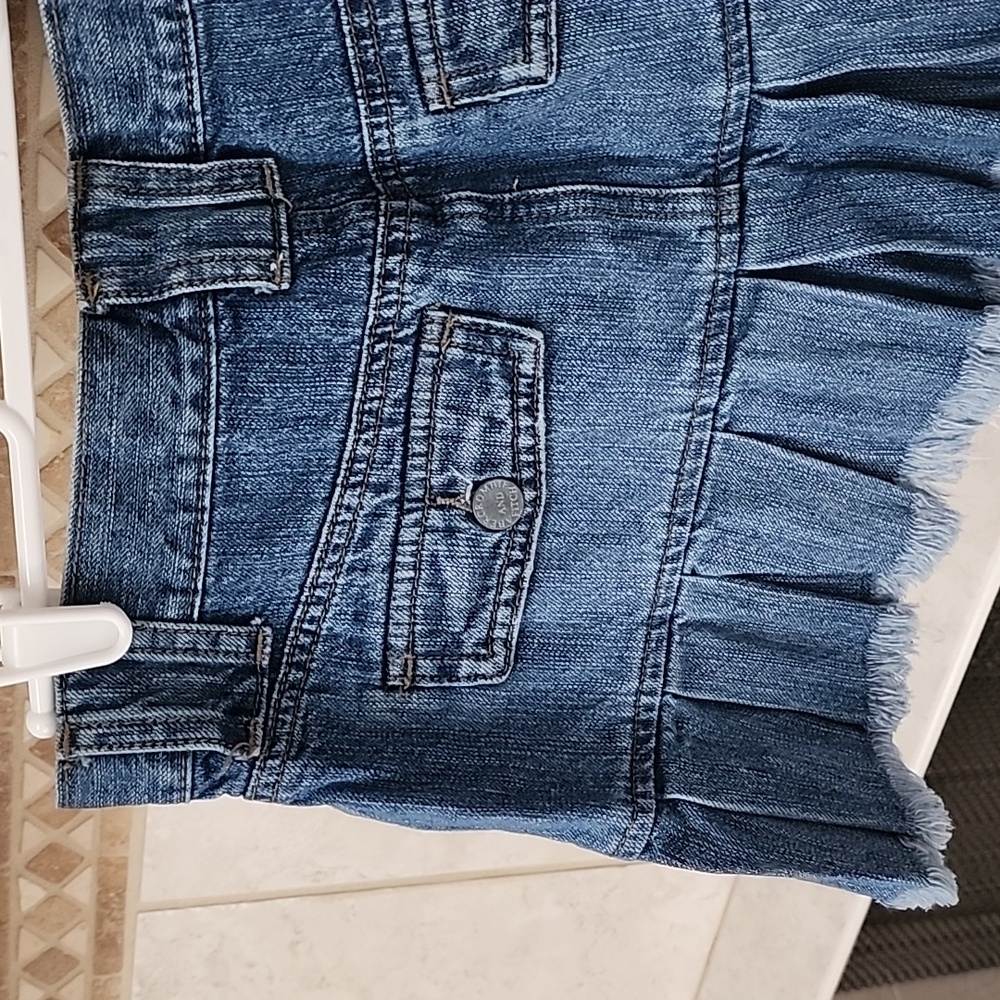 💙 ABERCROMBIE Ruffle Denim Mini Skirt 💙 - Picture 10 of 11